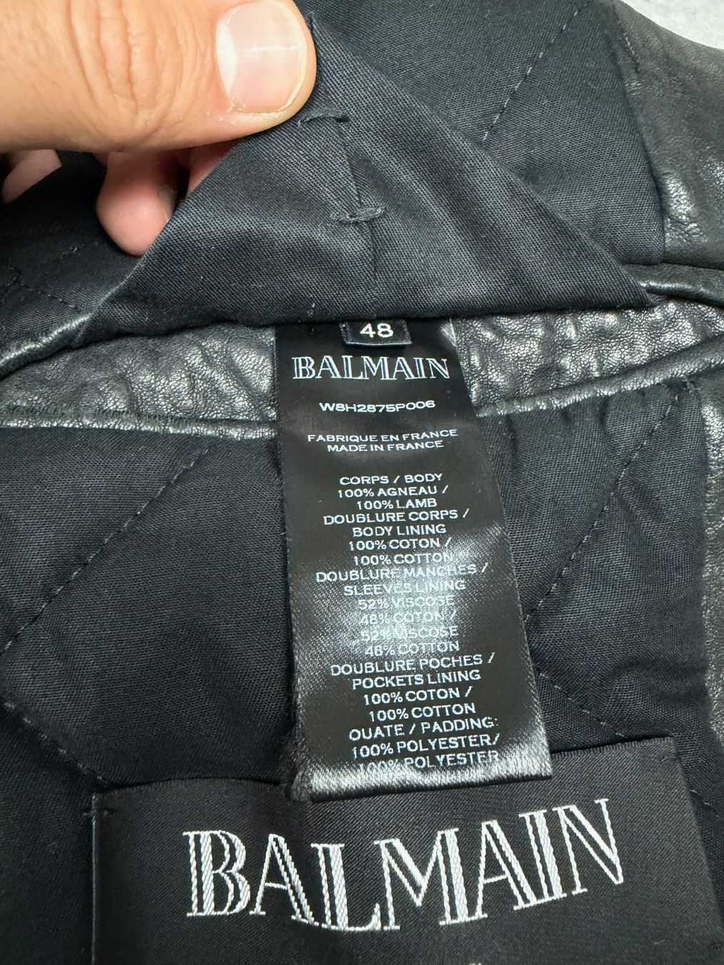 Balmain Jacken: Balmain FW18 Double-Zip Quilted Lambskin Biker Jacket – Gebraucht aus Biel/Bienne von sami0788480082 9