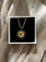Goldene Halskette mit Sonne Anhänger 🌞