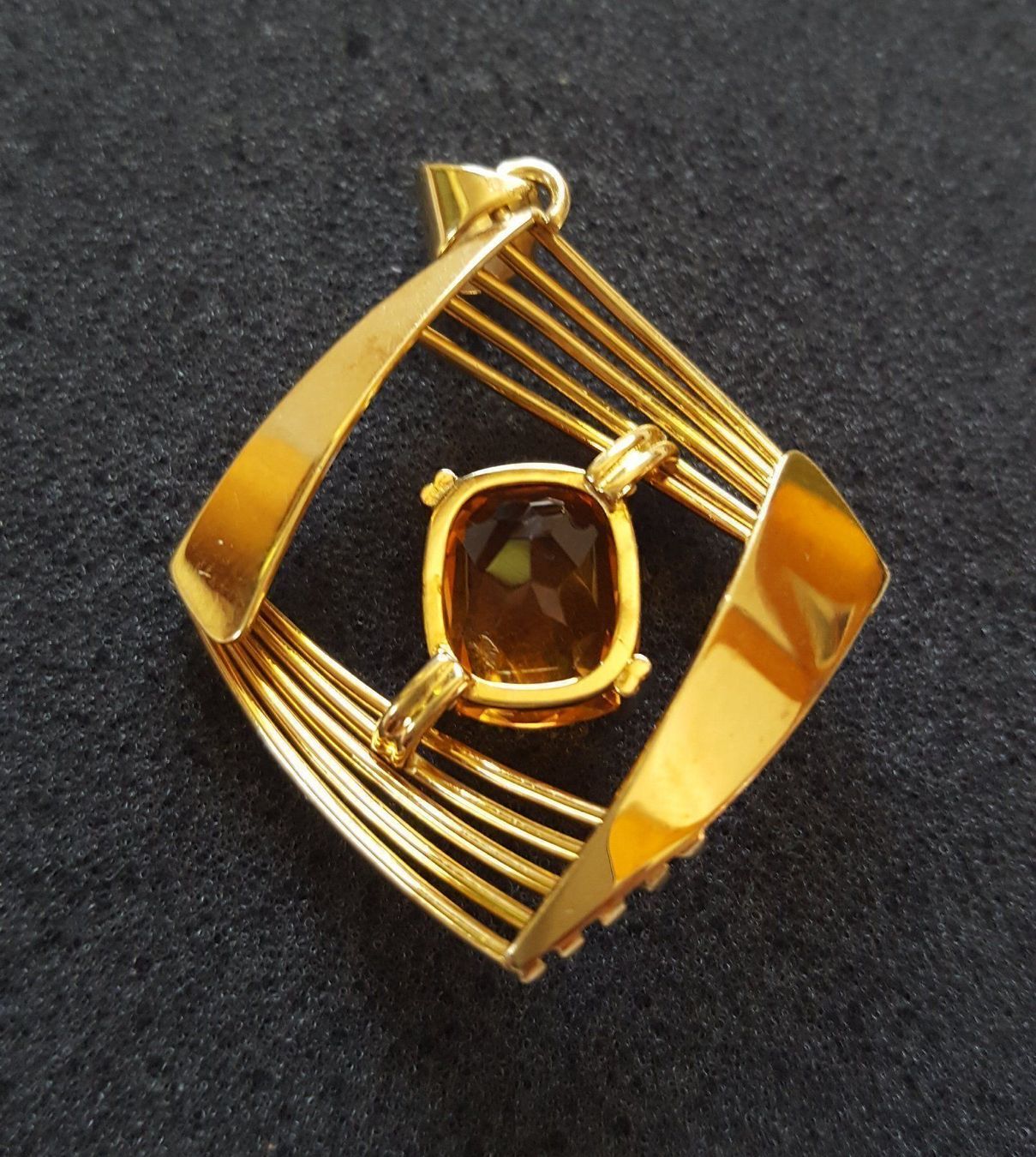 Ciondoli: Gold 750 Massiv Anhänger Mit Citrin – Usato da Wald ZH venduto da Dasilver 2