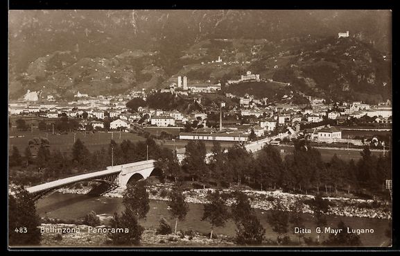 Ansichtskarten: AK Bellinzona, Panorama – Gebraucht aus Berlin von bartko-reher