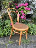 THONET Stuhl Bugholz Rohrgeflecht Vintage Zustand