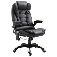Massage-Bürostuhl Schwarz Kunstleder