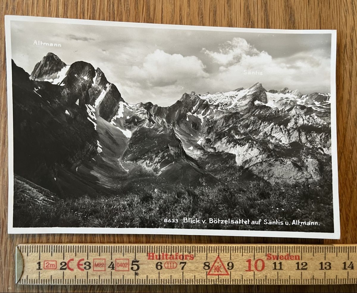Cartoline postali: Antike Ansichtskarte Appenzeller Säntis – Usato da Waldstatt venduto da Cremschnitte
