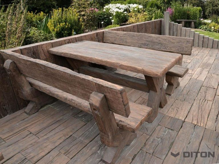 Tische: Beton-Tisch 180 Eiche/ Altholz – Neu (gemäss Beschreibung) aus Herbetswil von AHA-Garten 3