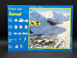 Andermatt 1444m, Flugaufnahme mit Blick ins Urserental