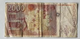 Billets 2000 Pesetas Espagne 1982 🇪🇸 Bon état!