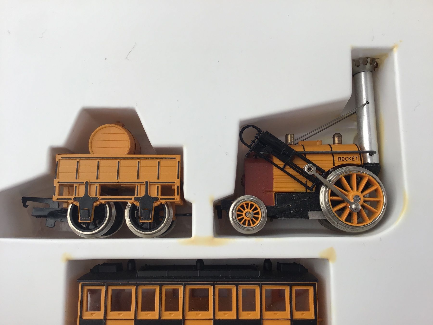 Modellini di ferrovie: Modelleisenbahn Set "Rocket" Liverpool - Manchester H0 – Nuovo e nell'imballaggio originale da Männedorf venduto da Modell-Spezialisten 1