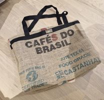 Sac cabas fait main en toile de jute –Upcycling
