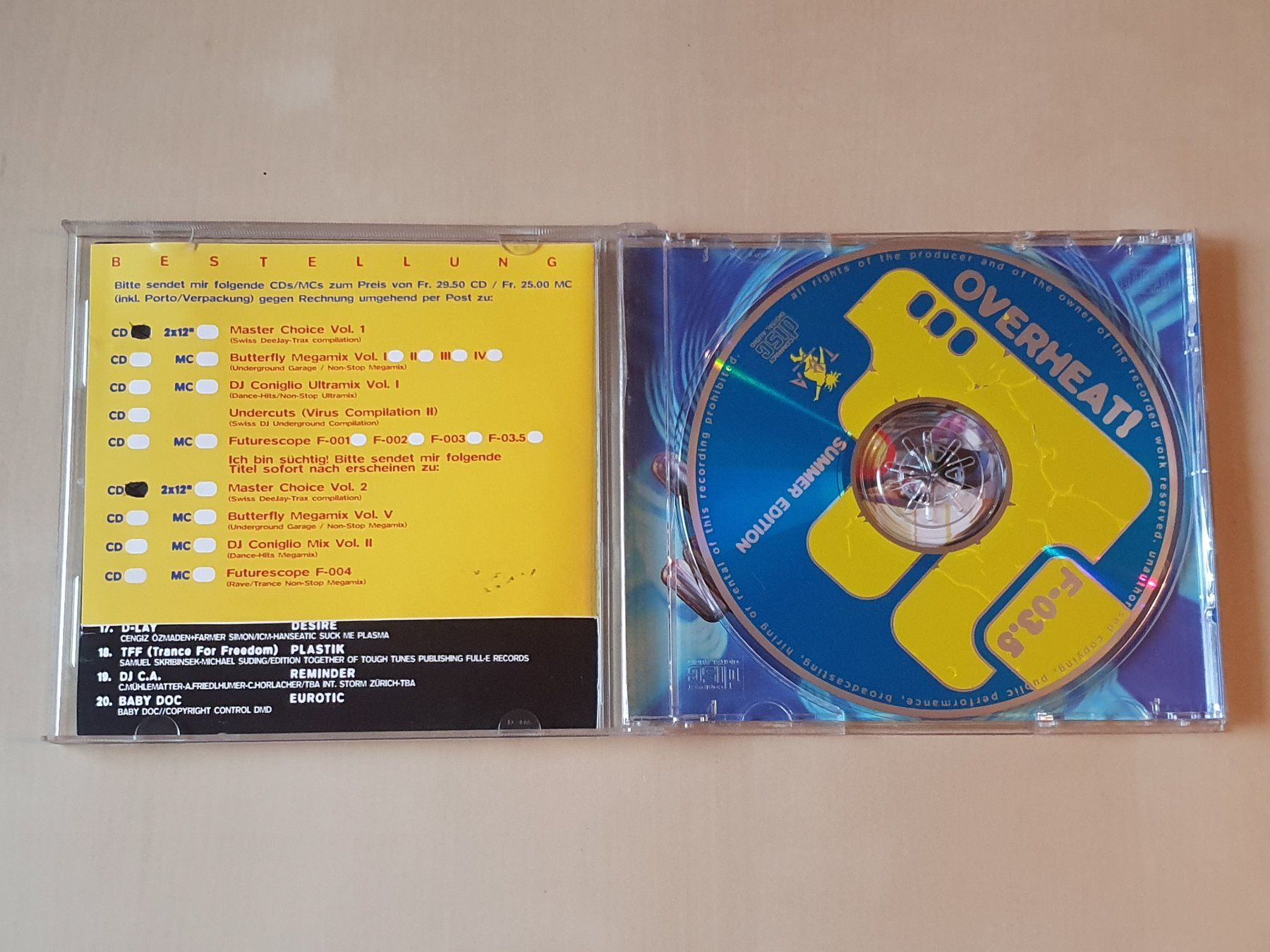 CD: Futurescope 03.5 Overheat – Usato da Stansstad venduto da collectorsshop 2