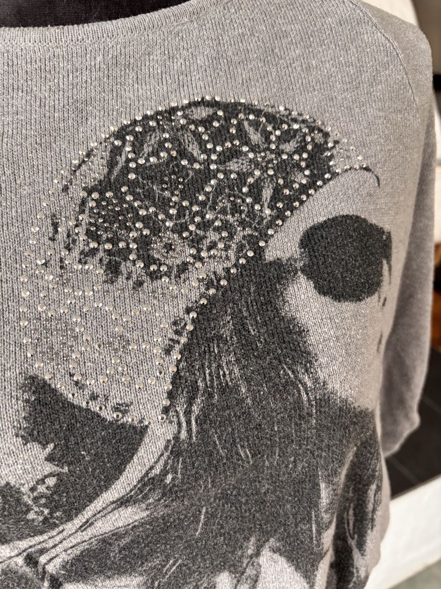 Maglioni & Felpe: Gestrickter Kurzarmpullover mit Strasssteinen S – Usato da Arbon venduto da Langbretterer 2