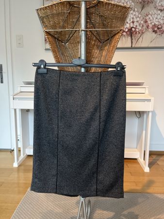 Wollrock, Bleistiftrock, Esprit, grau, 38