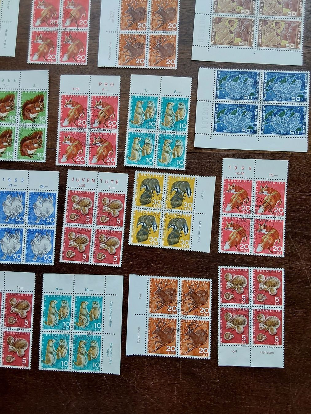 Tutti i francobolli: Erni Hans. 34x Viererblock zusammen.  – Usato da Steinach venduto da Chilli1957 4