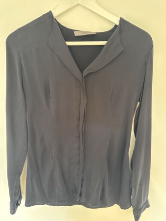 FFC Seidenbluse, Grösse 34, Dunkelblau, Top Zustand!