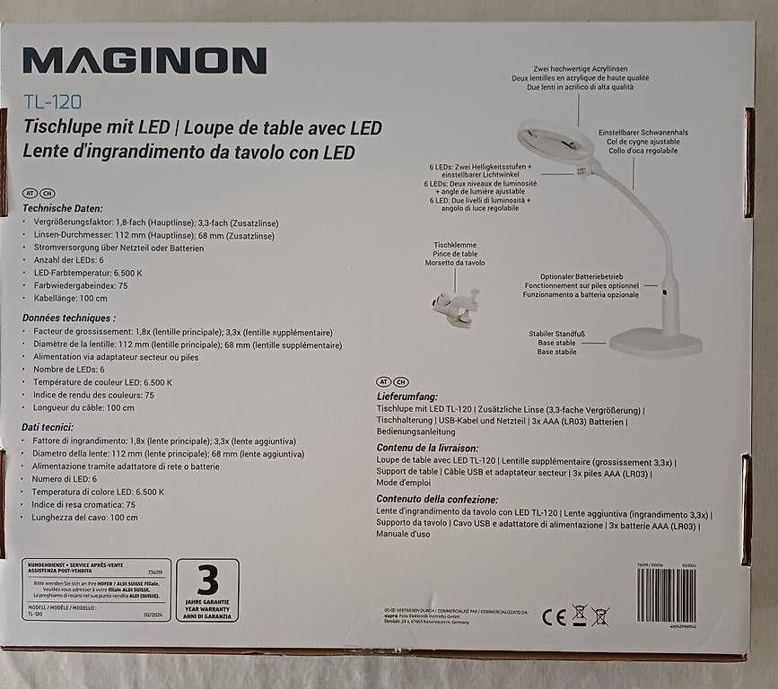 Altro per Ottica: Tischlupe mit LED Maginon  – Nuovo e nell'imballaggio originale da Zürich venduto da roman87788 1