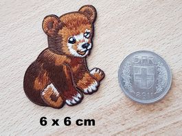 Süsser - BÄR - Aufnäher - Aufbügler - Stickerei - 6x6cm