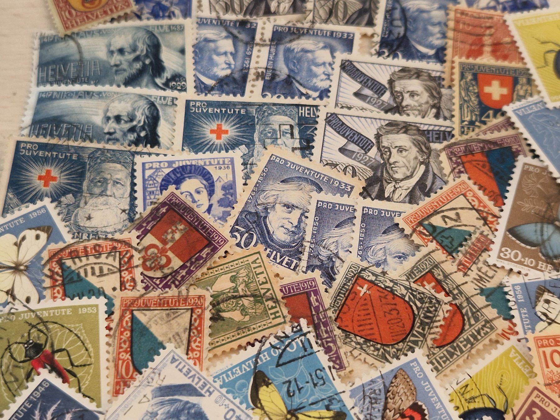 Alle Briefmarken: Ansammlung PJ, Top Kat, ab 1.- – Gebraucht aus Burgdorf von Glossy01 7