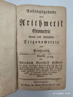 MATHEMATIK - Arithmetik - 1758 - Erste Ausgabe