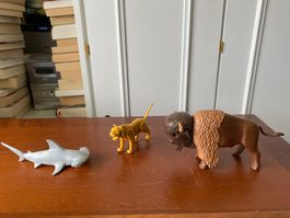 PLAYMOBIL Tiere Hammerhai, grosser Büffel Bison Tiger