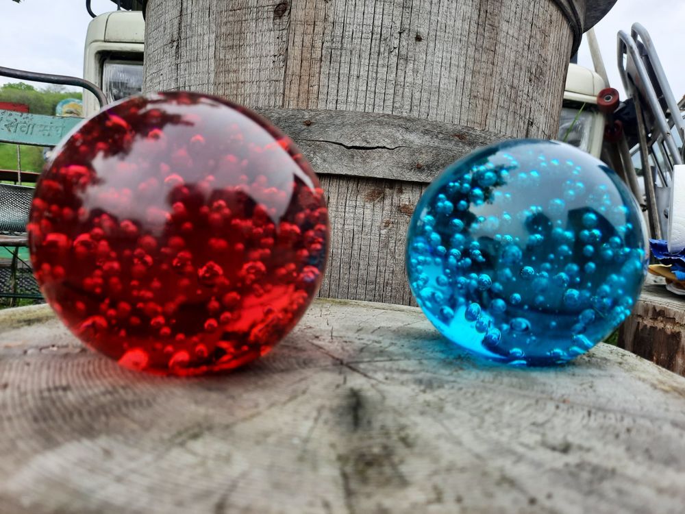 2 Stück Glaskugel-Briefbeschwerer - Transparente Halbkugeln Für Nähen & Basteln