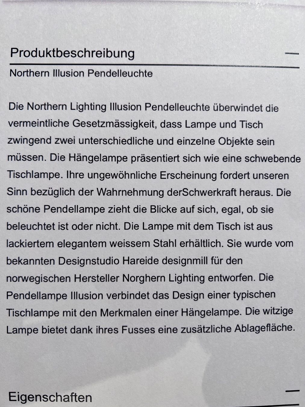 Lampade: Pendelleuchte ILLUSION, weiss (NEU) – Nuovo (secondo la descrizione) da Bühler venduto da LICHTIG 2