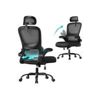 Ergonomischer Bürostuhl Netzgewebe klappbare Armlehne ZEUS