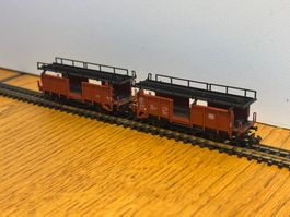 e1656: 2 Stk. Autotransportwagen (Spur N)