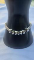 Bracciale maglia argento con sfere e chiusura a calamita