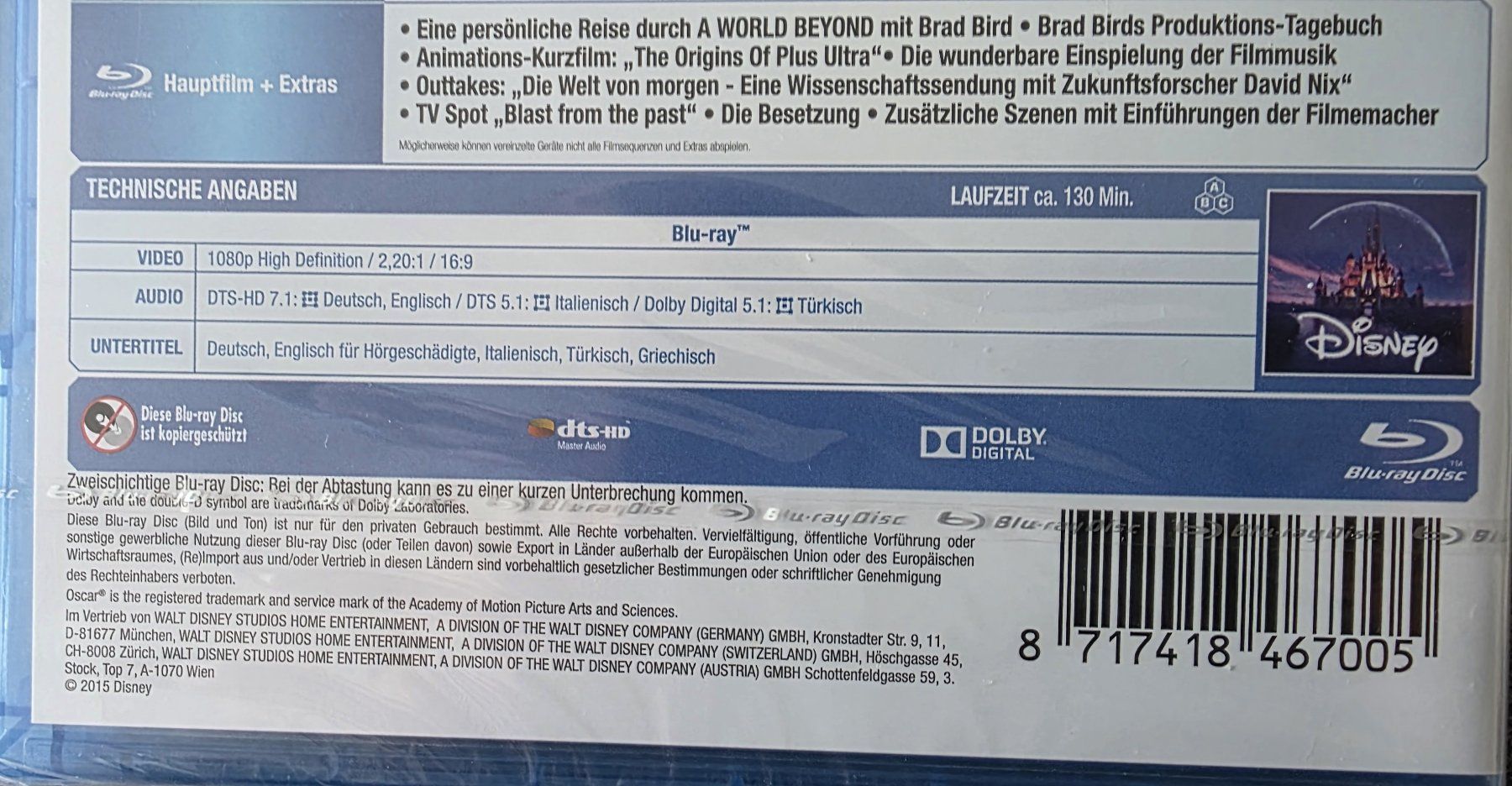 Tous les DVDs: Blu Ray A World Beyond - Disney NEU – Neuf avec emballage d'origine à Oetwil am See par fineli2 1