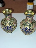 Vasen Set, Cloisonné, Vintage emailliert