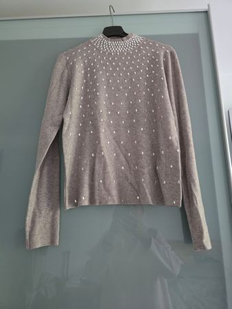Pullover mit Glitzersteinchen, Beige, L/XL, Neu