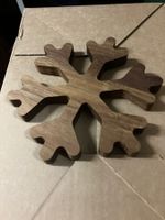 Sottopentola in legno scuro fiocco di neve