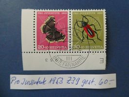 Pro Juventute 1953 Nr. Z39 gestempelter Eckrand