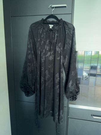 H&M Sheer Black Midi Party Dress