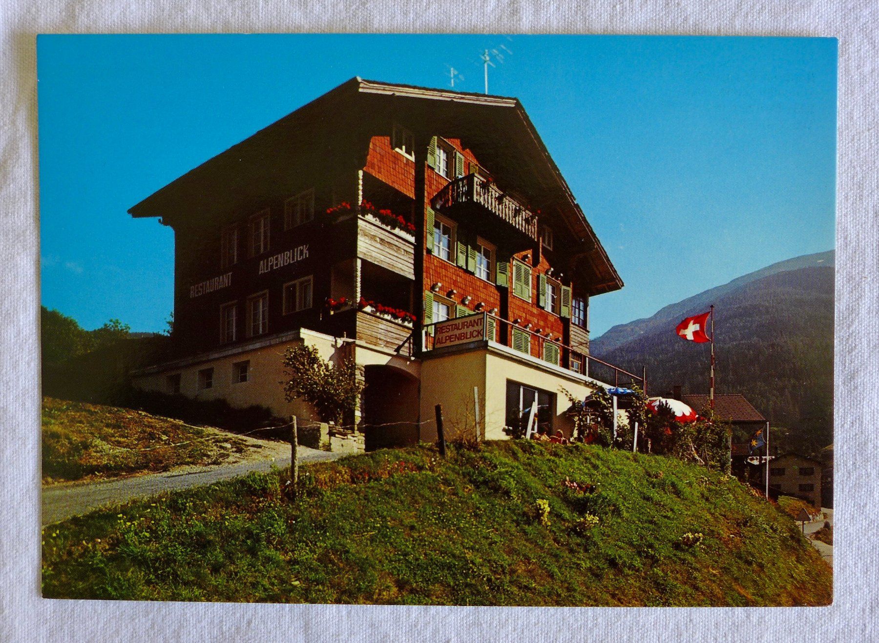 Cartoline postali: AK BÜRCHEN HASEL VS, Restaurant Alpenblick – Usato da Wallisellen venduto da aloa09