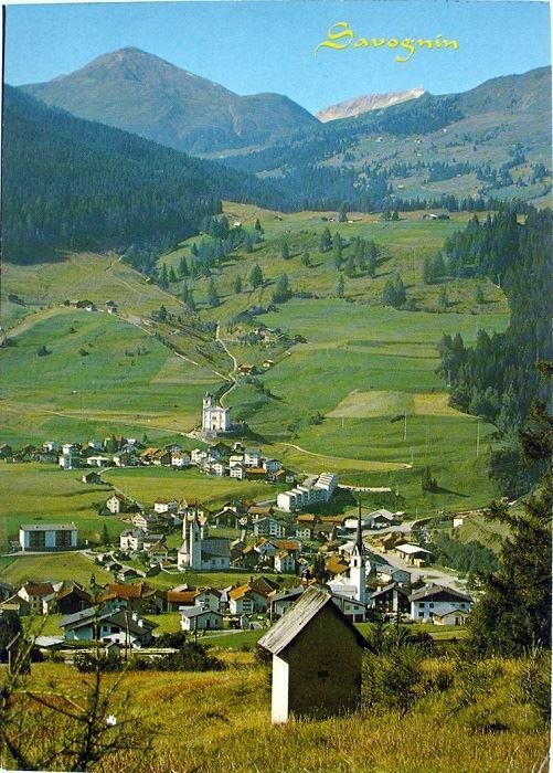 Cartoline postali: 2x AK SAVOGNIN Skilift – Usato da Jona venduto da philajona 1