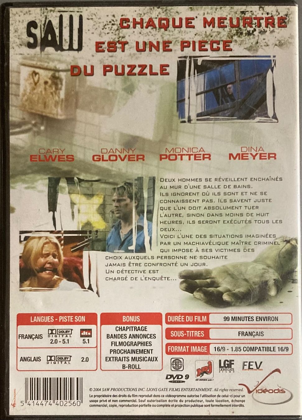 Tutti i DVDs: SAW I – Usato da Poliez-Pittet venduto da Newtown-Records 1