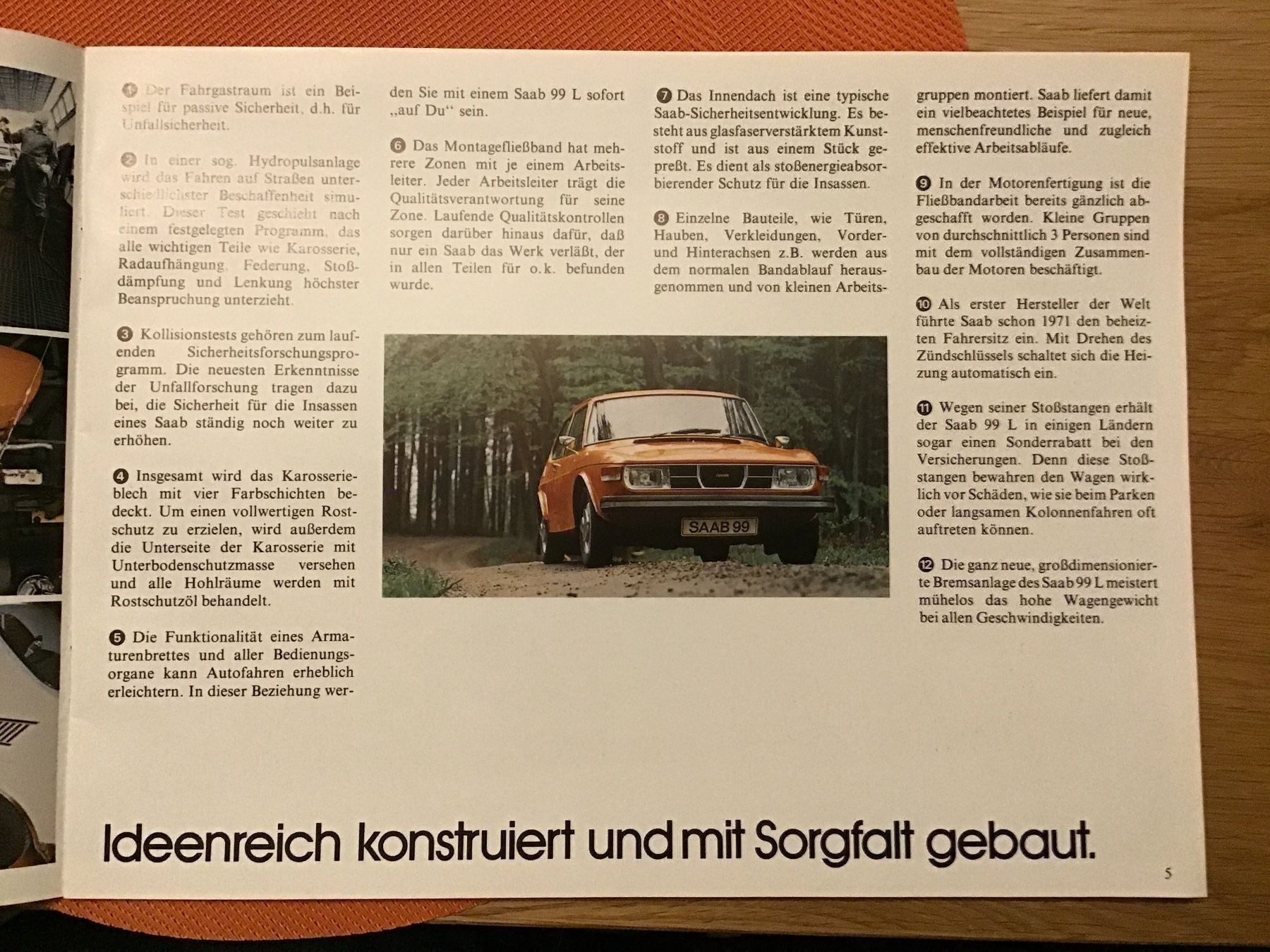 Saab Documenti: Saab 99 L, Verkaufsprospekt 1975 – Usato da Scherzingen venduto da Starseller62 2