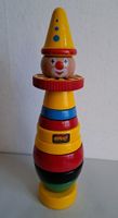 Vintage: Historischer BRIO Stapel-Clown aus Schweden, 12 T.