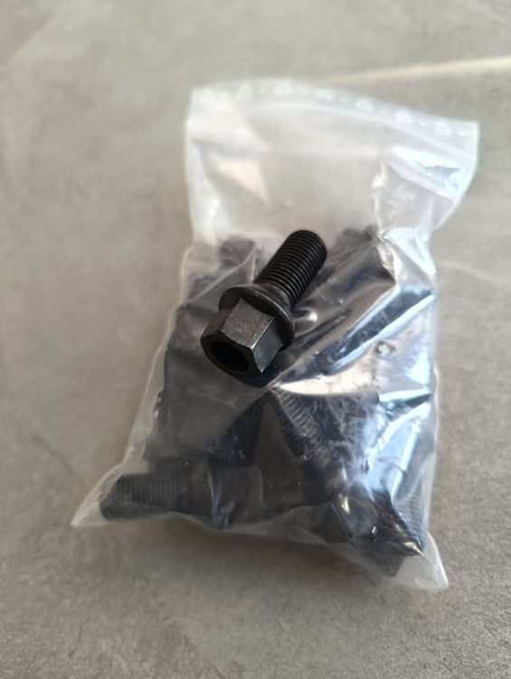 4x Radschrauben M14 X 1,25 - 27 Mm Schwarz Für BMW 1er, Kegelsitz, OEM Style