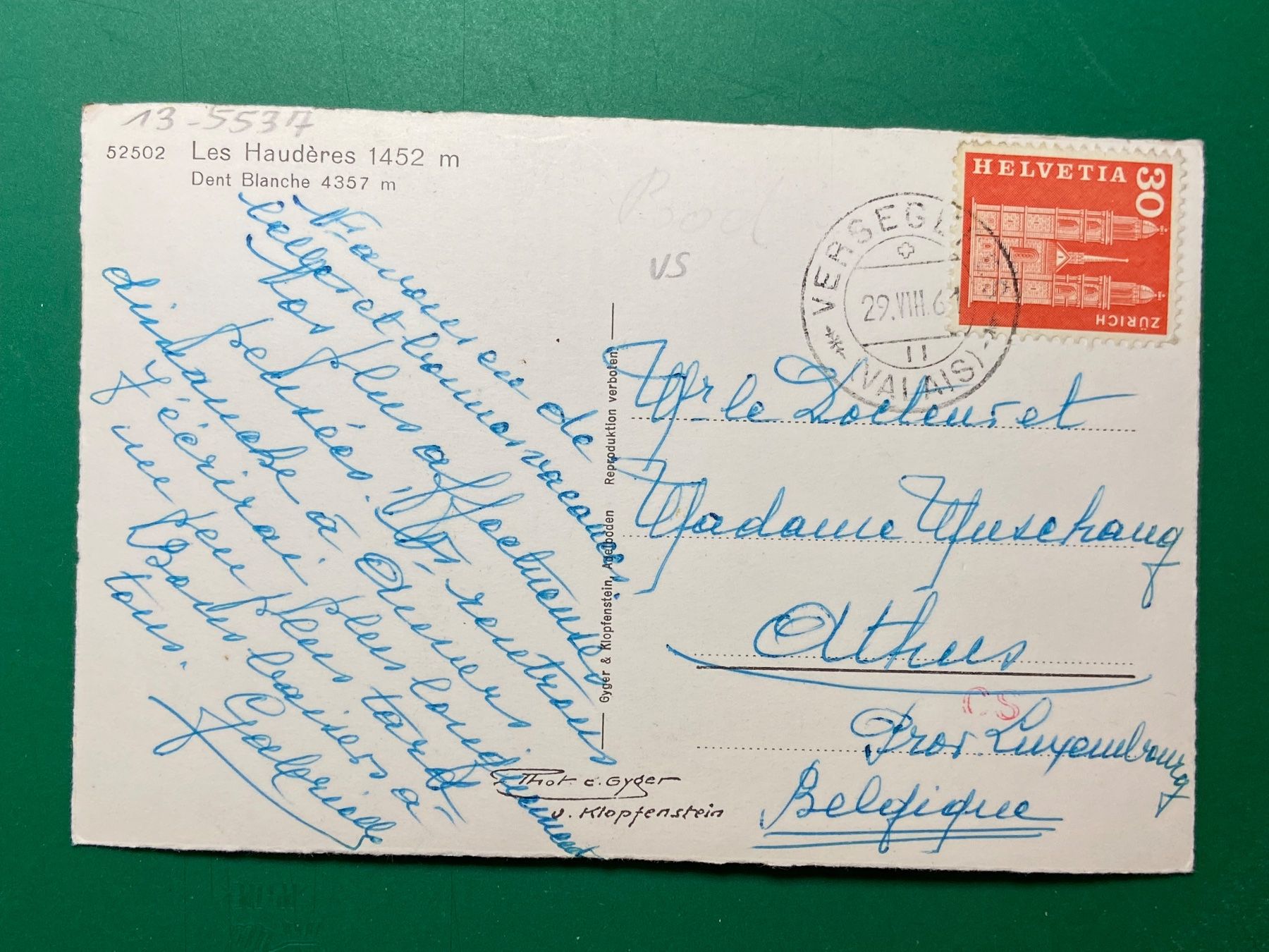 Cartes postales: Les Haudères - Dent Blanche – D'occasion à Steg VS par _vinci_ 1