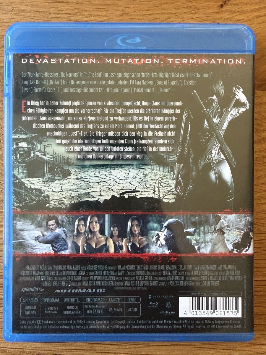 Tutti i DVDs: Ninja Apocalypse - Blu-ray Disc - Top Zustand! Action – Nuovo (secondo la descrizione) da Balgach venduto da Dragoon3 1