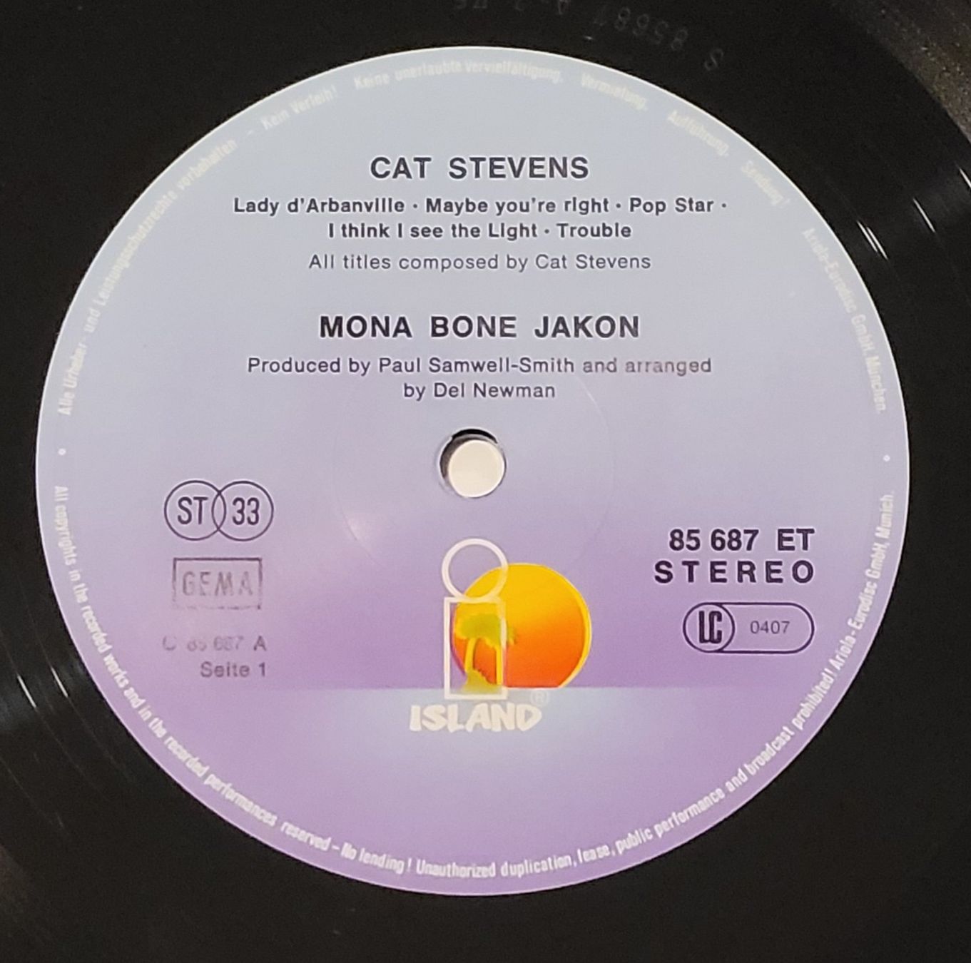 Schallplatten: Cat Stevens – Mona Bone Jakon – Neu (gemäss Beschreibung) aus Zürich von Avd 3