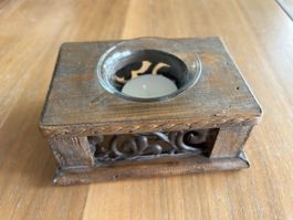 Kerzenhalter Holz shabby chic  für Teelichter