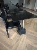Dietiker Tische schwarz, Metallgestell, Patina