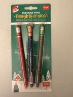 LEGAMI - 3er Set löschbare Gelstifte, Weihnachtsedition, Rot