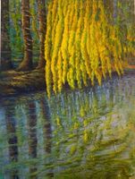 Vom Künstler: Frühling am Bach, Öl auf Leinwand, 60x80cm