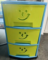 Schubladenkommode Kinderzimmer blau-grün Smiley