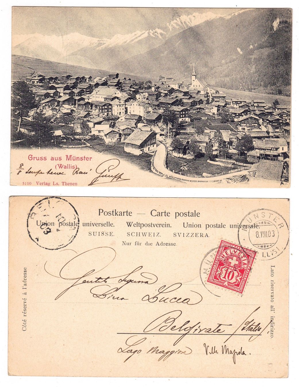 Cartoline postali: Gruss aus Münster – Usato da La Tour-de-Peilz venduto da amjust