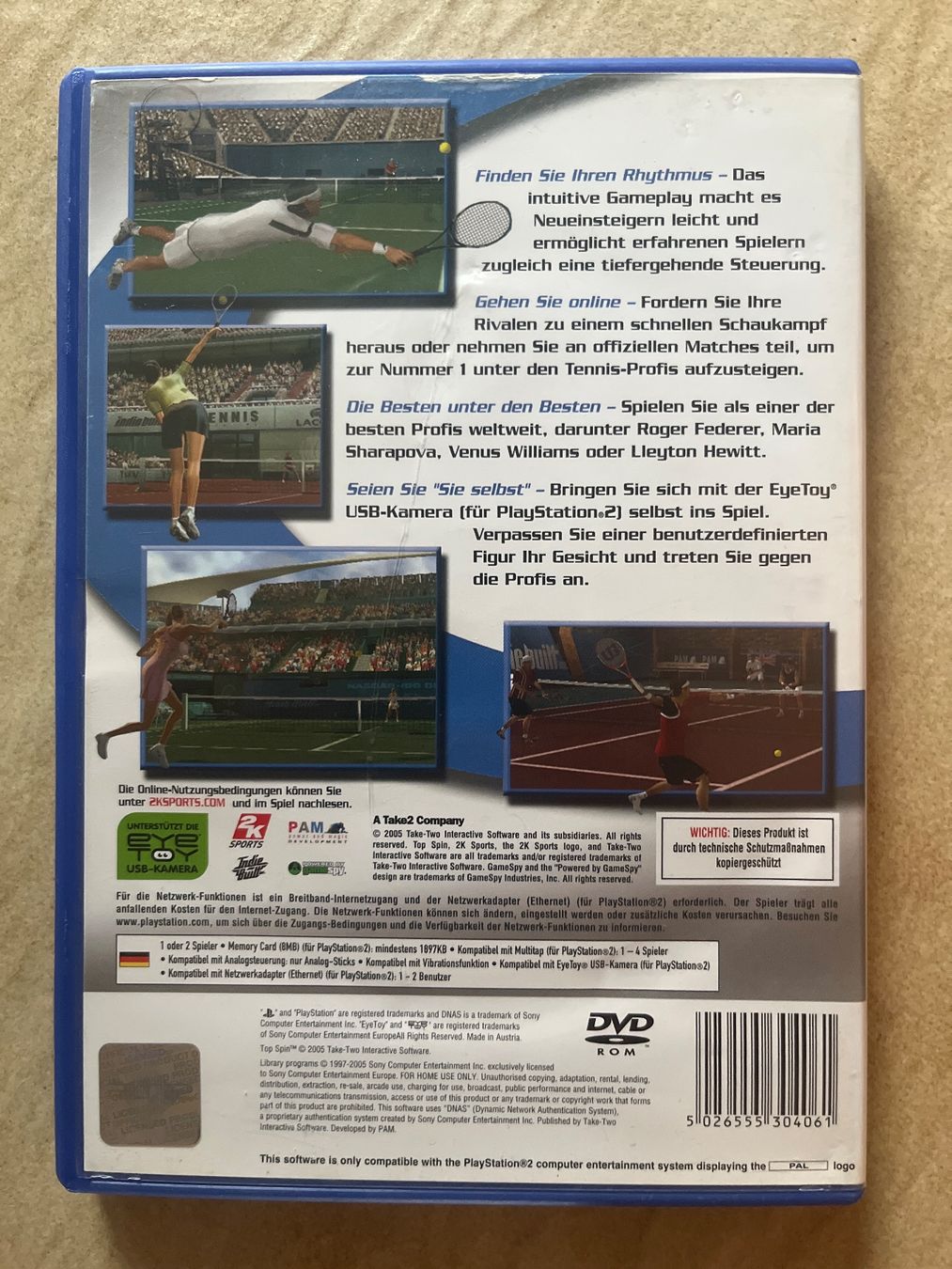 Sony Giochi: Jeu Top Spin pour PS2 – Usato da Vernayaz venduto da Darkfrost 1