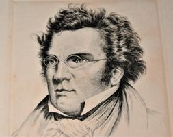Franz Schubert - Portrait Radierung 1960er